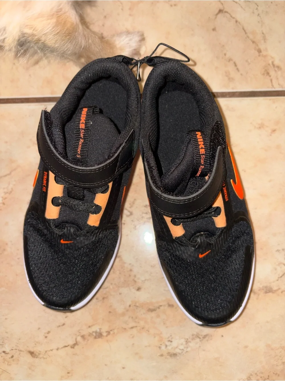 New Nike Kids' Black & Orange Sneakers